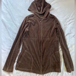 Plush & Lush Brown Velour Hoodie